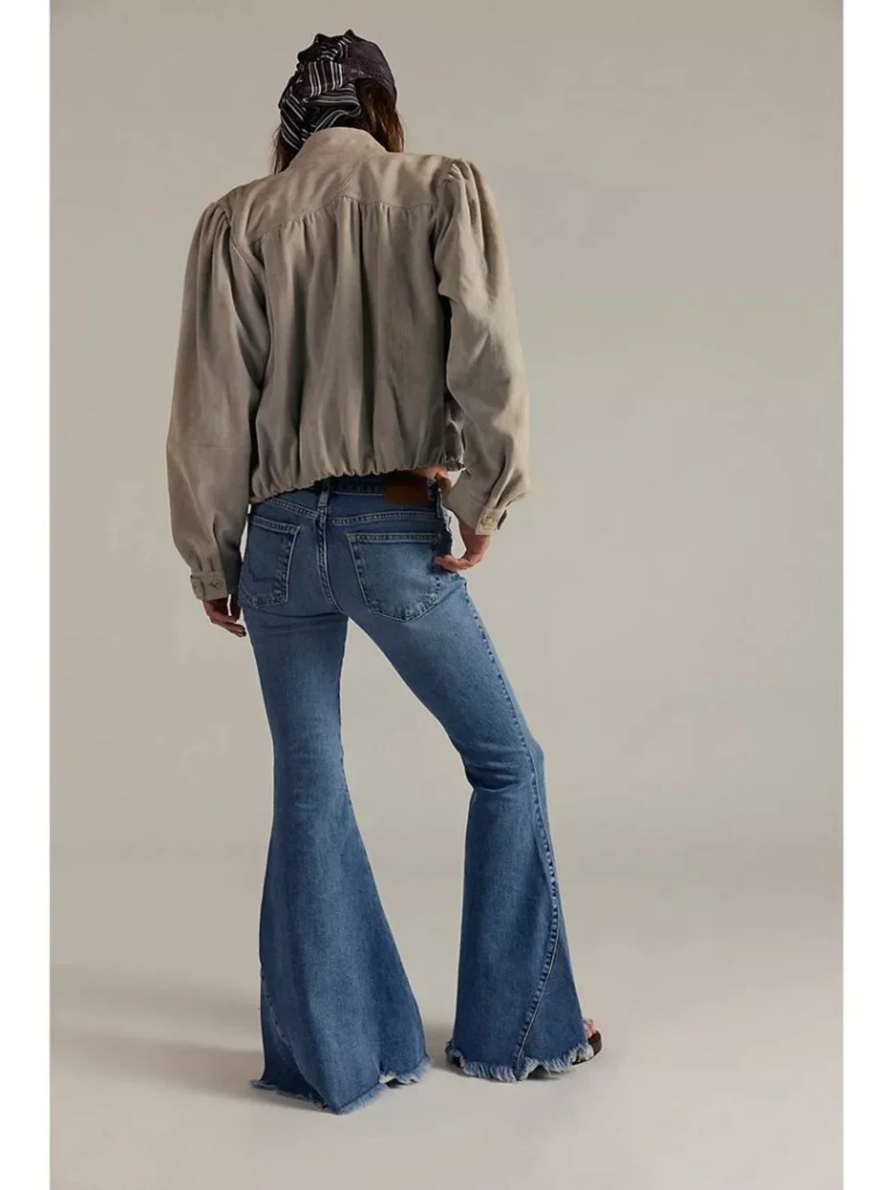 FREE PEOPLE Emre Low-Rise Flare Jeans in Poppy Blue Size US 28 NWT